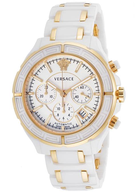 versace ceramic white watch|who makes versace watches.